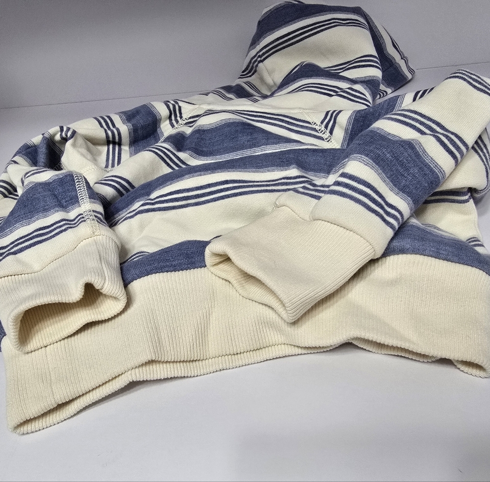 Polo by Ralph Lauren Blue and White Striped Hoodie 2T - Picture 5 of 5